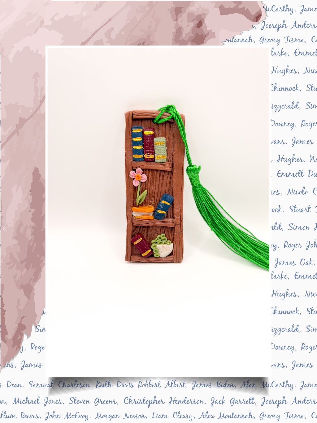 Miniature bookshelf bookmark￼